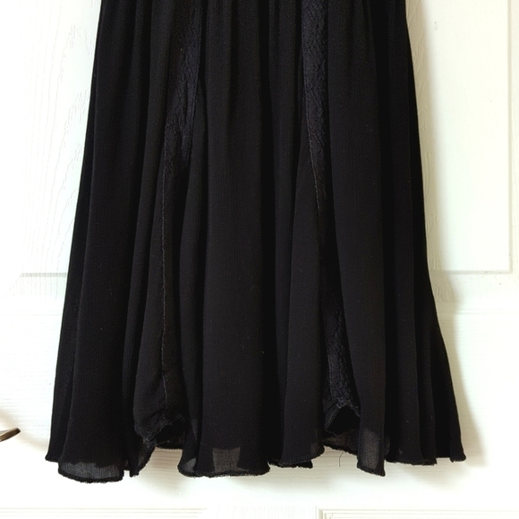 Intimately Free People Falling For You Lace Inset Halter Mini Slip Dress Black S - Picture 5 of 15